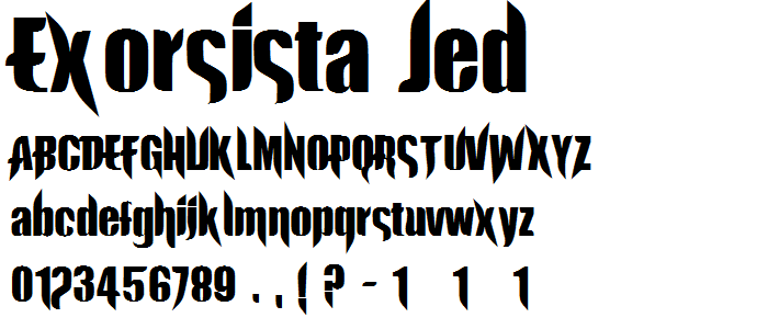 Exorsista Jed  font