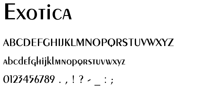 Exotica font