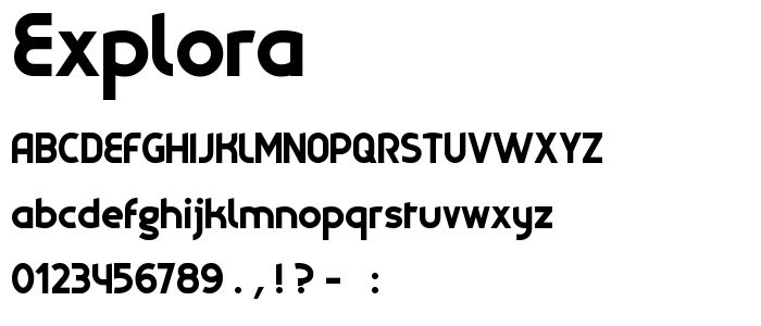 Explora font