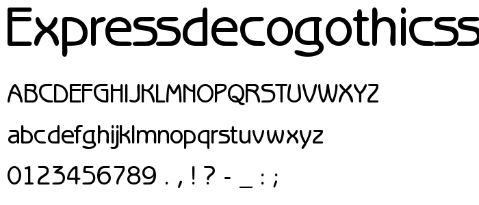 ExpressDecoGothicSSK font