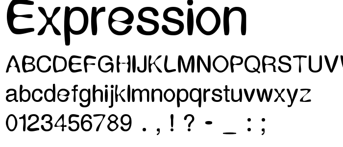 Expression font