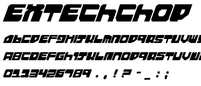 Extechchop font