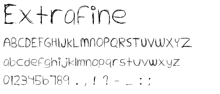 Extrafine font