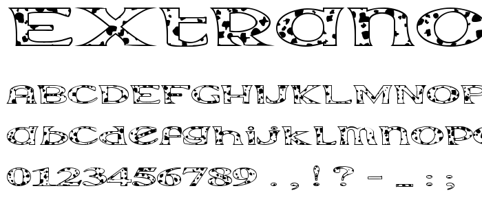 Extrano  Vaca font