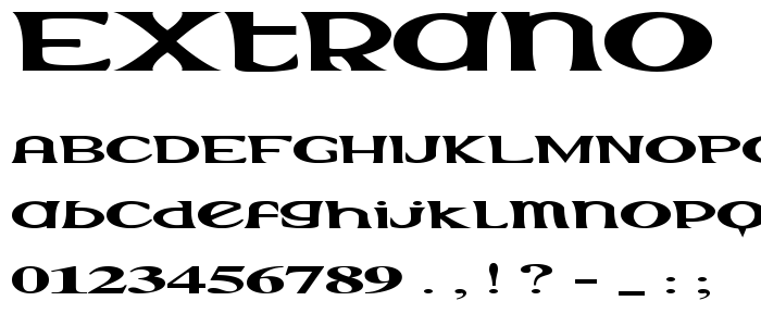 Extrano font