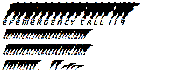 efEMERGENCY CALL 119 font