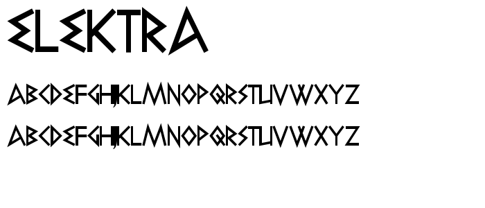 elektra font