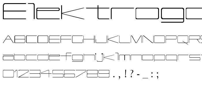 elektrogothik font