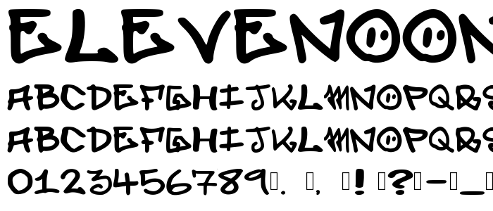 elevenoonehand1 font