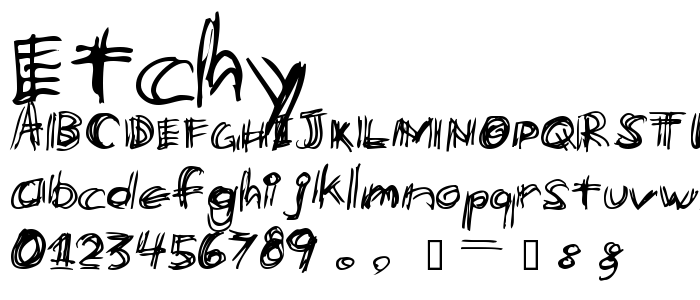 etchy font