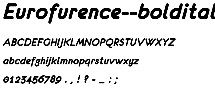 eurofurence bolditalic font