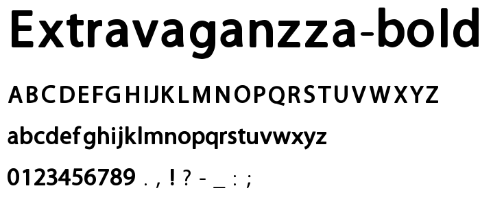 extravaganzza Bold font