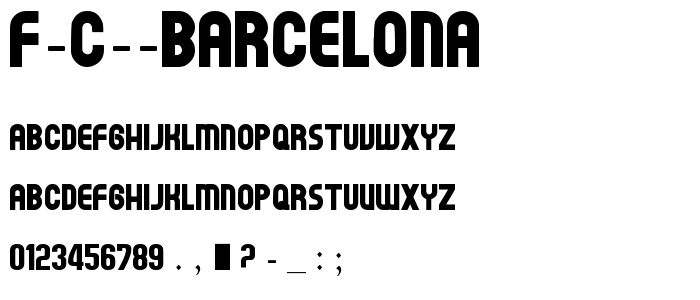 F C BARCELONA font