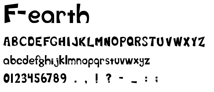 F Earth font