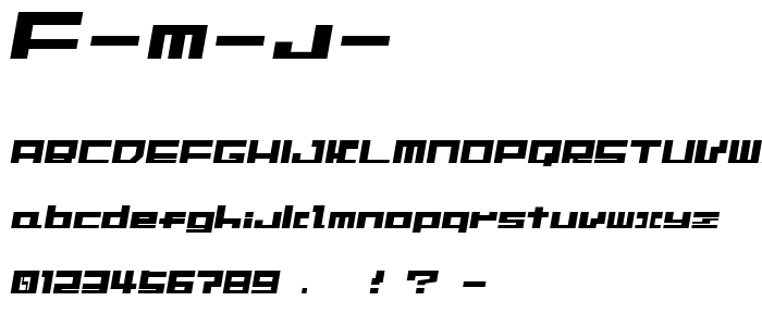 F M J  font