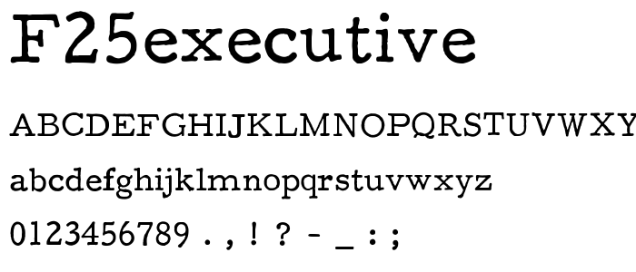 F25Executive font