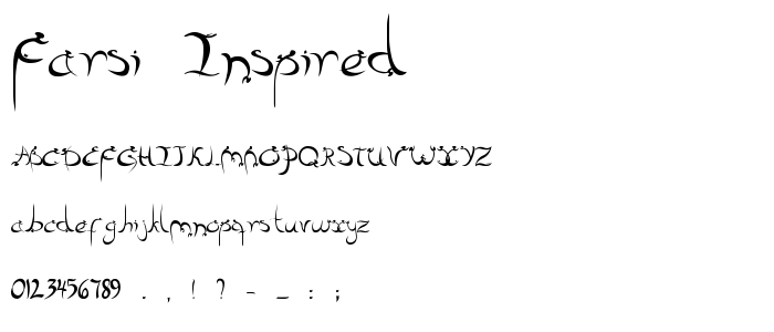 FARSI_INSPIRED font
