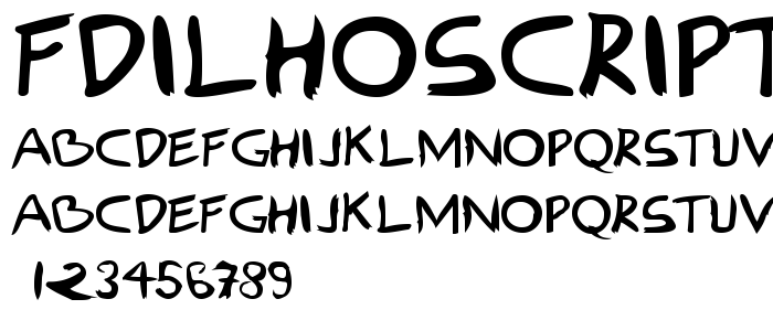 FDIlhoscript font