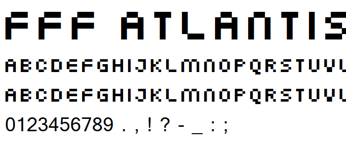 FFF Atlantis Trial font