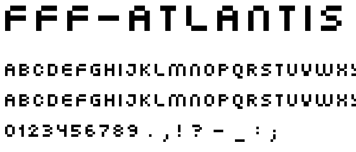 FFF Atlantis font