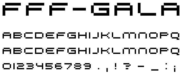 FFF Galaxy Extended font