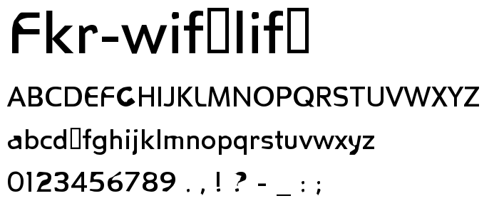 FKR WifeLife font