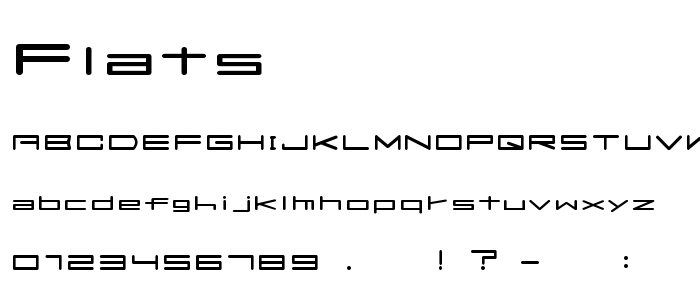 FLATS font