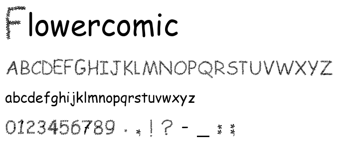 FLOWERcomic font