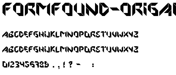 FORMFOUND Origami font