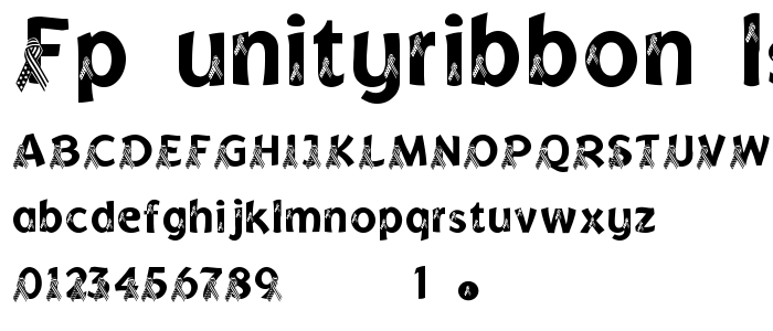 FP UnityRibbon LSF font