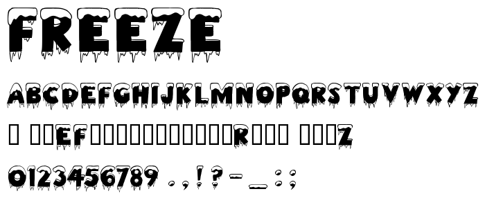 FREEZE font