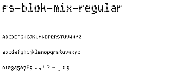 FS Blok Mix Regular font