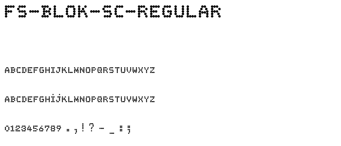 FS Blok SC Regular font