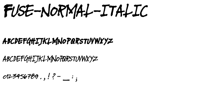 FUSE normal Italic font