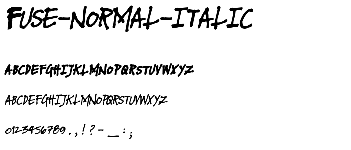 FUSE normal Italic police