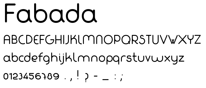 Fabada font