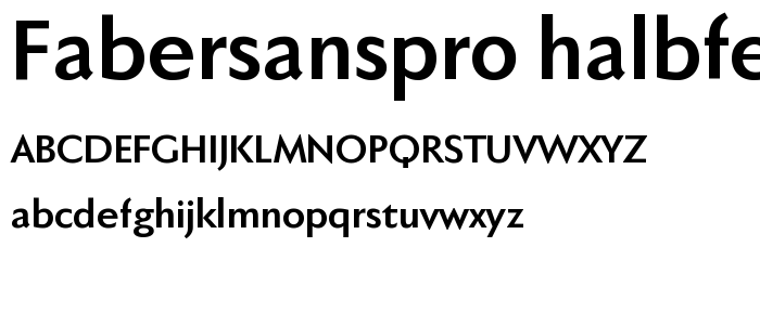 FaberSansPro-Halbfett font