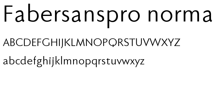 FaberSansPro-Normal font