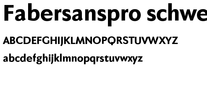 FaberSansPro-Schwer font