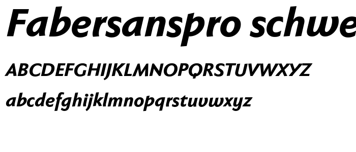 FaberSansPro-SchwerKursiv font