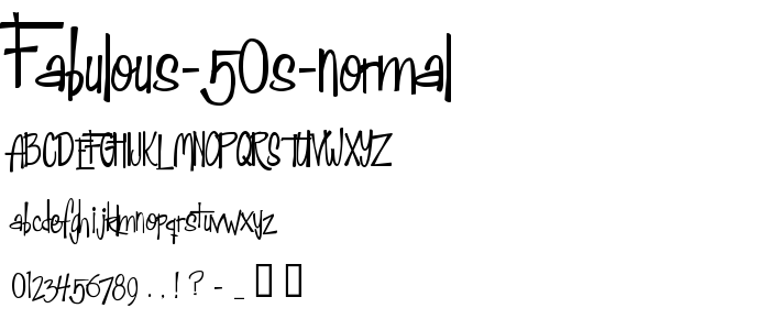 Fabulous 50s Normal font