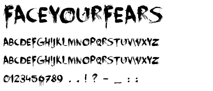 FaceYourFears font