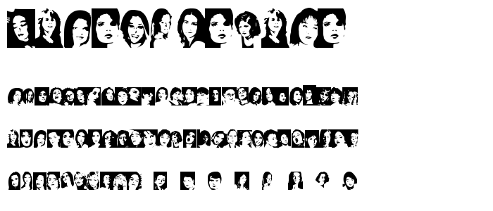 Faces female font