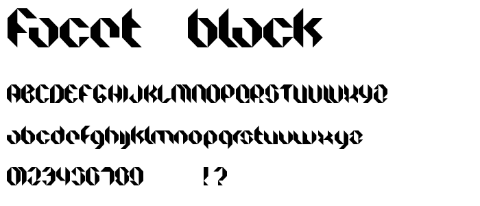 Facet Black font