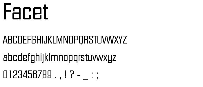 Facet font