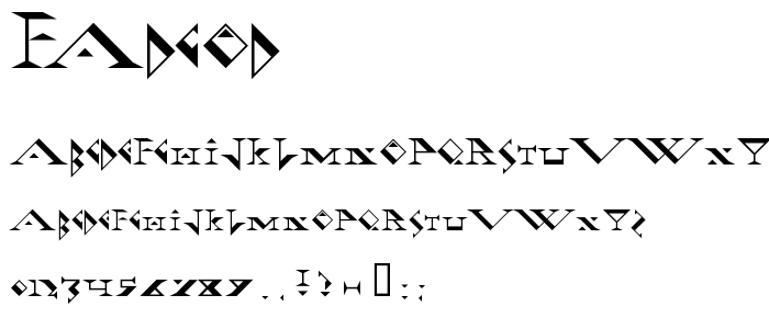 Fadgod font