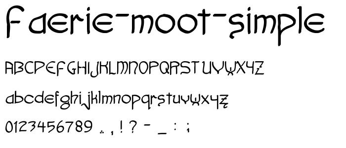 Faerie Moot Simple font
