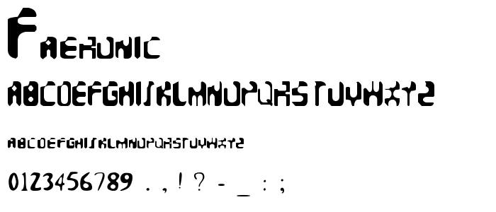 Faeronic font