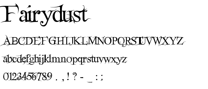 Fairydust font