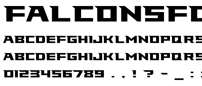 FalconsFont font